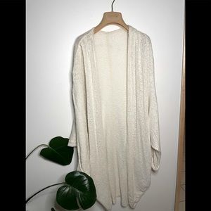 American apparel cream long shawl cardigan
